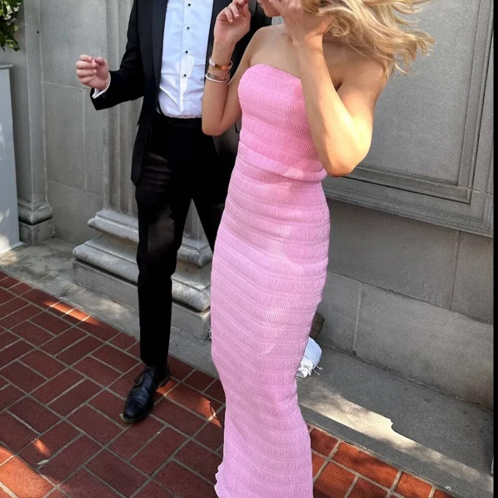 L’idee Aurore Pink Midi Gown US 2 Dress - Picture 11 of 13